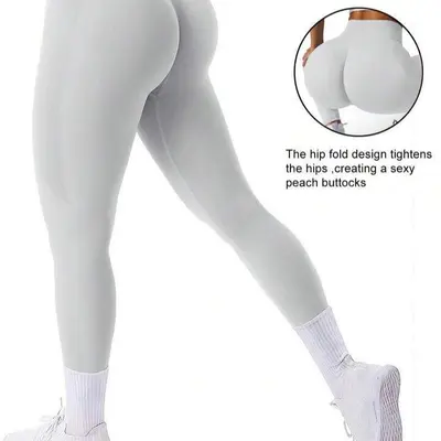 Üretici sınır ötesi şeftali kalça dikişsiz yoga pantolonu antrenman elastik fitness pantolonu spor pantolonu kadın toptan yoga taytı - 5