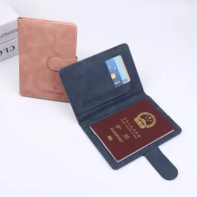 RFID Reisepass-Schutzhülle mit Schnalle, magnetisch abgeschirmt, Dokumentenschutzhülle mit mehreren Kartenfächern, Dokumenten- und Kartenetui