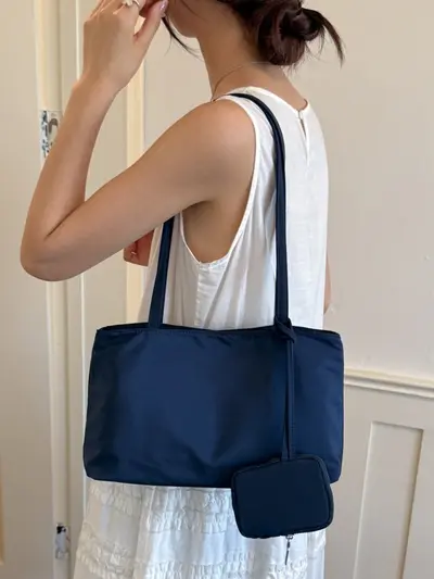 Elegante kleine Damen-Schultertasche im koreanischen Stil, einfarbig - 5