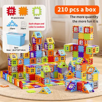Children's Building Blocks, Large Pieces House Set for Kindergarten, Ages 6-12 - 12