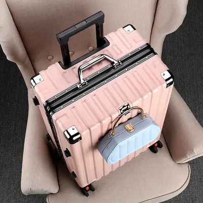 Aluminum Frame Trolley Suitcase, Combination Lock, Universal Wheels, Large Capacity - 12