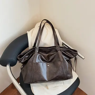 Women's Retro Single-Shoulder Bag, Autumn Winter Tote Bag