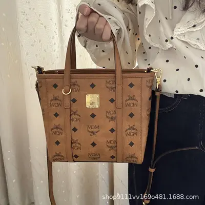 Mini baskılı kadın tote çanta, işe gidiş için alışveriş çantası