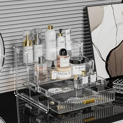 Transparent multi-layer PET cosmetics storage box - 9