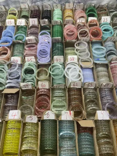 Fabrika doğrudan satış 10m emperyal yeşim bileklik 60 halka yeni Çin tarzı yeşim bileklik antik tarz Hanfu aksesuarı el takısı canlı tedarik - 6