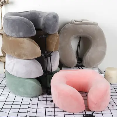 U-shaped neck pillow with memory foam, portable