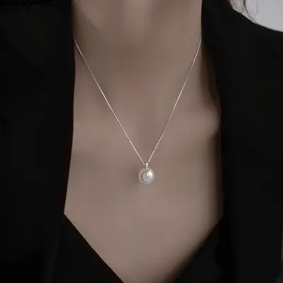 925er Silber-Perlenkette, eleganter Luxusstil
