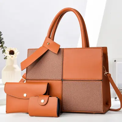 Mutter-Kind-Tasche im Farbblock-Design, großes Fassungsvermögen, Umhängetasche - 7