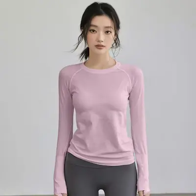 Women's Long-Sleeve Yoga Top, Quick-Dry, Autumn/Winter - 9
