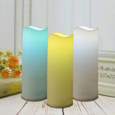 LED-Kerzenlampe in Zylinderform, 20 cm, mit Fernbedienung, aus Kunststoff - 3