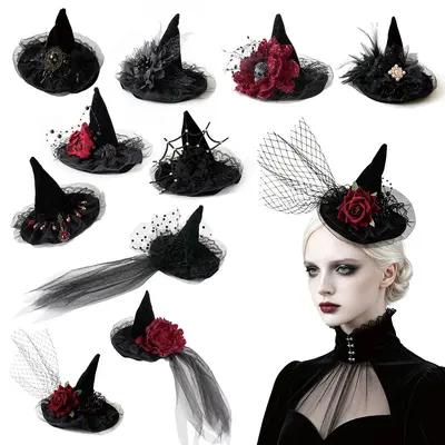 Bridal Headpiece Vintage Mesh Hat with Feather Hair Accessory, Derby Hat