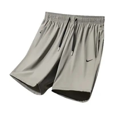 Men's Ice Silk Shorts, Plus Size, Elastic, Summer Beach Shorts