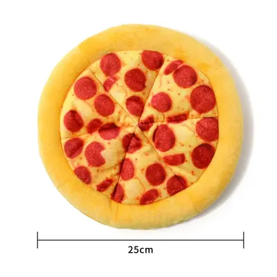 Pizza-Shaped Squeaky Chew Toy for Small and Medium Dogs - 3