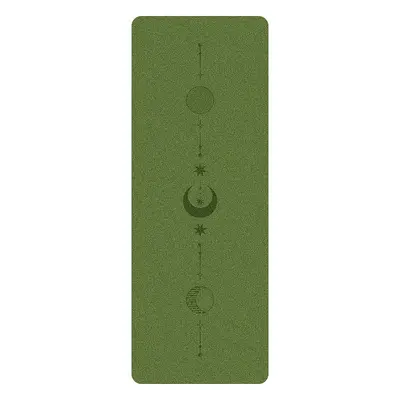 Natural Rubber Yoga Mat with PU Coir Surface, Non-Slip, 6mm - 7