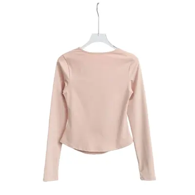Women's Hollow-Out Long-Sleeve Running Fitness Top, Spring Autumn - 5