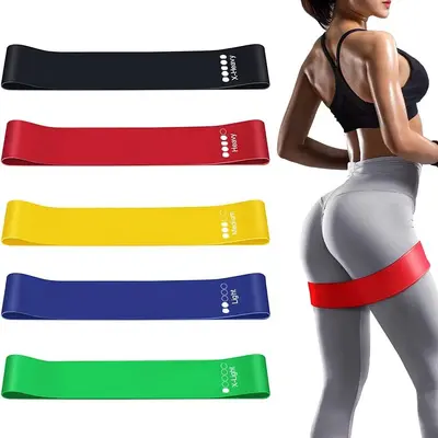 Elastic Booty Resistance Band Set, Yoga and Fitness, Colorful - 5