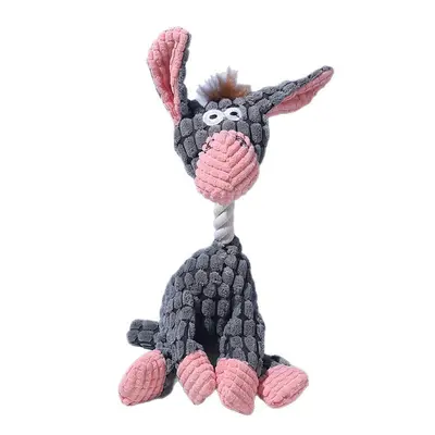 Durable Squeaky Plush Dog Chew Toy, Donkey Design - 6