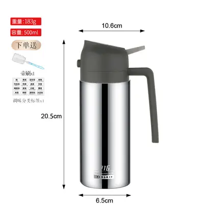 Gıda Sınıfı 316 Paslanmaz Çelik Spray Yağ Şişesi Mutfak Ev Kullanımı Yağ Kabı Spray ve Dökme İkili Kullanım Sızıntı Önleyici Havalı Fritöz Yağ Şişesi - 12
