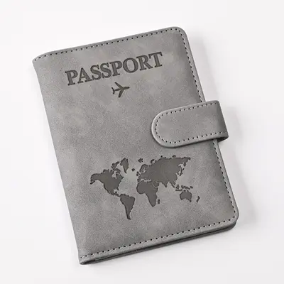 RFID pasaport kılıfı, PU magnetik kapatma, seyahat belgesi çantası - 10
