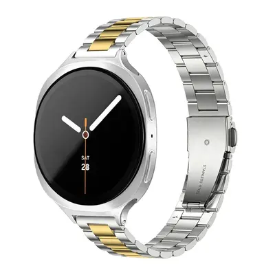 Metal Watch Band for Samsung Galaxy Watch 9 and Watch 8, Slim Three-Bead Stainless Steel