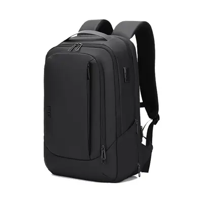 Black Men's Laptop Backpack, Large Capacity, Business and Travel - 6