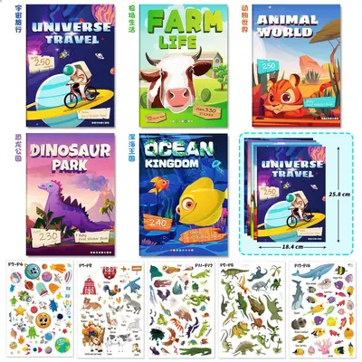 5-Book Sticker Book Set for Early Learning - 2