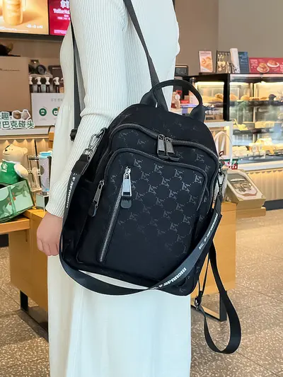 Women's Solid Colour Backpack, Lightweight, Winter 2025 - 4