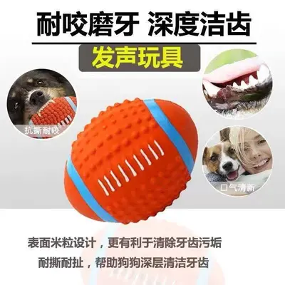 Durable Dog Chew Ball Toy with Squeaker - 4