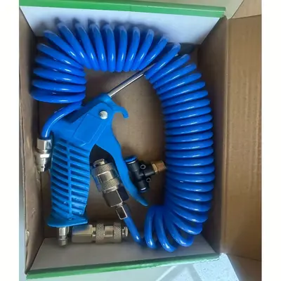 Air Duster Gun and Pneumatic Truck Seat Tool Kit with 6mm T-Type Quick Connector - 8