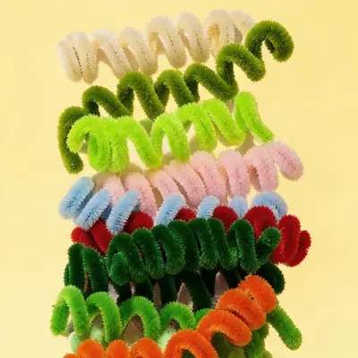 Plush Stick Spring Cat Toy, Self-Play Cat Toy Set - 3