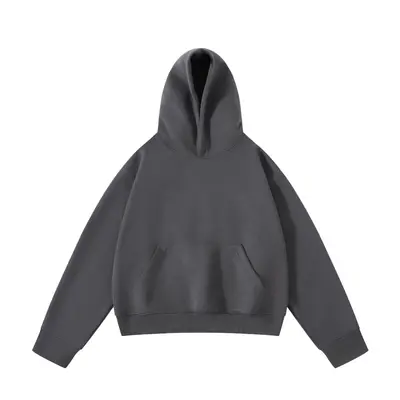 RUIIENRS x ROPUCHA kısa boxy kapüşonlu sweatshirt, 420g, FW228 - 7