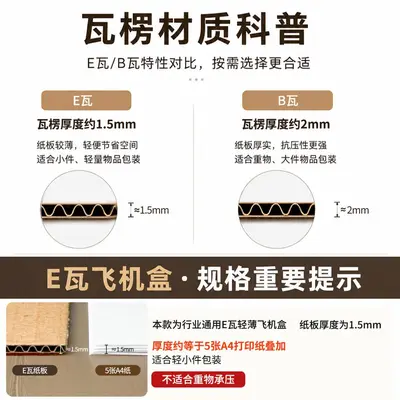 Extra-Stiff Airplane Box Small Shipping Box