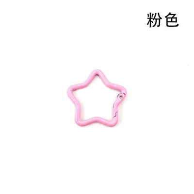 Star-Shaped Zinc Alloy Spring Buckle, Colored, DIY Keychain Accessory - 11