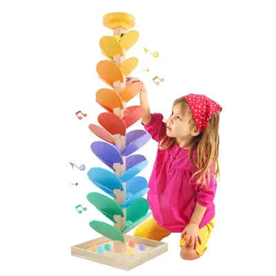 Montessori ahşap oyuncak gökkuşağı blokları müzik ağacı