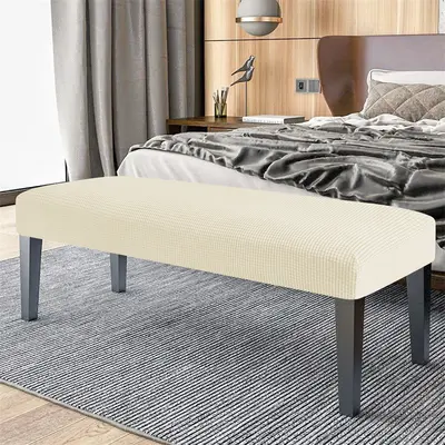 Nordic Corduroy Elastic Bench Cover Footstool Dust Cover Headboard Bench Cushion Cover Waterproof Oil-resistant INS Style - 7