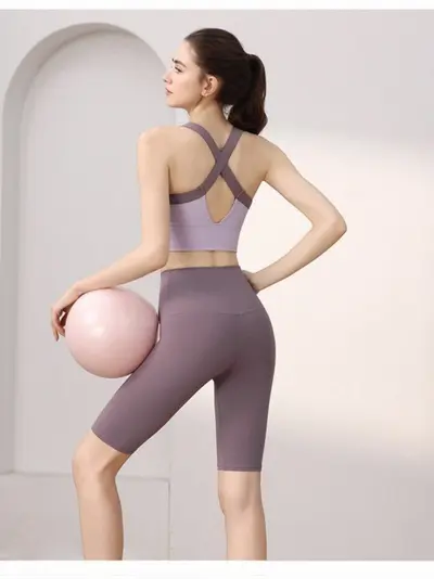 2026新款高级感运动套装女夏季瑜伽服跑步防震背心普拉提健身美背