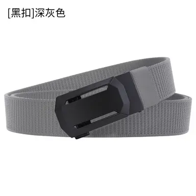 跨境专供男士战术腰带38加厚编织尼龙皮带合金自动扣运动裤腰带 - 8
