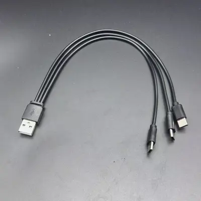 USB'den üç Tip-C şarj kablosuna üçü bir arada Typec veri kablosu PVC pil lityum pil USB şarj kablosu
