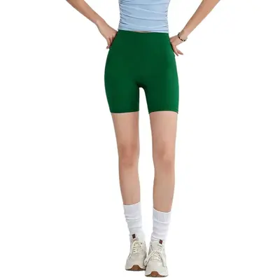 Kadın Yüksek Belli Dikişsiz Yoga Şortu, Şeftali Kalça Efekti, Dörtte Üç Tayt - 6