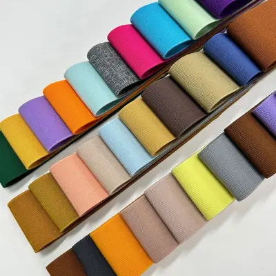 Renkli Elastik Bant 2,5 cm-7,5 cm, Pantolon ve Etek Belina Uygun - 4