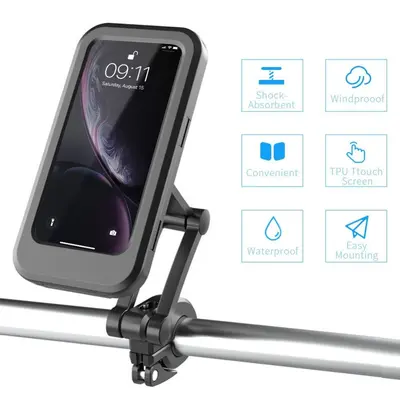 Motorcycle Phone Holder, Waterproof Handlebar Navigation Mount - 4