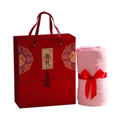 Baumwoll-Badetuchset, dreiteilig mit Geschenkbox - 5