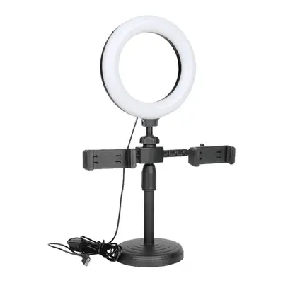 Multi-Position-Live-Streaming-Desktop-Ständer, 6-Zoll-Ringlicht, Beauty-Füllleuchte