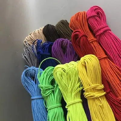 Black Latex Elastic Cord, High Elasticity, for Clothing and Hats - 10