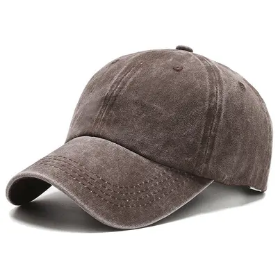 Vintage Washed Pure Cotton Cap Sun Protection Baseball Cap Duck Bill Cap Retro Style Sun Hat Custom Logo - 9