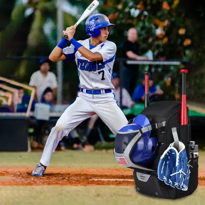 American Baseball Backpack, Large Capacity Softball Equipment Bag - 5
