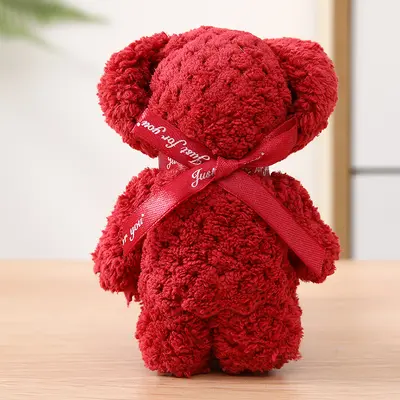 Coral velvet bear pineapple plaid towel souvenir gift wedding birthday return gift event small gift - 8