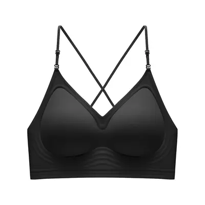 Women's Halter Backless Seamless Bra with Thin Straps, U-Shape - 7