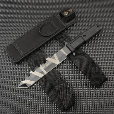 Трансграничный хит продаж ETREMA RATO Jiwu Whaling Harpoon Straight Blade Outdoor Camping Obstacle-Clearing Mountaineering Survival Knife All-in-One - 7