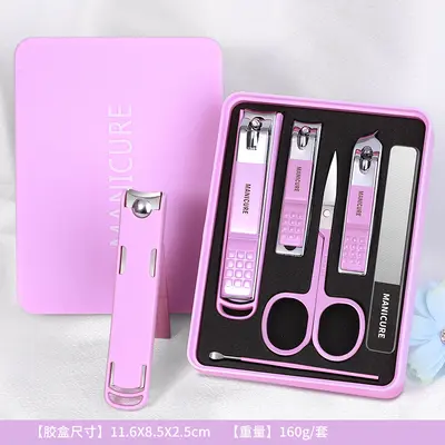 Nagelschere Set Edelstahl, tragbar mit Behälter - 9